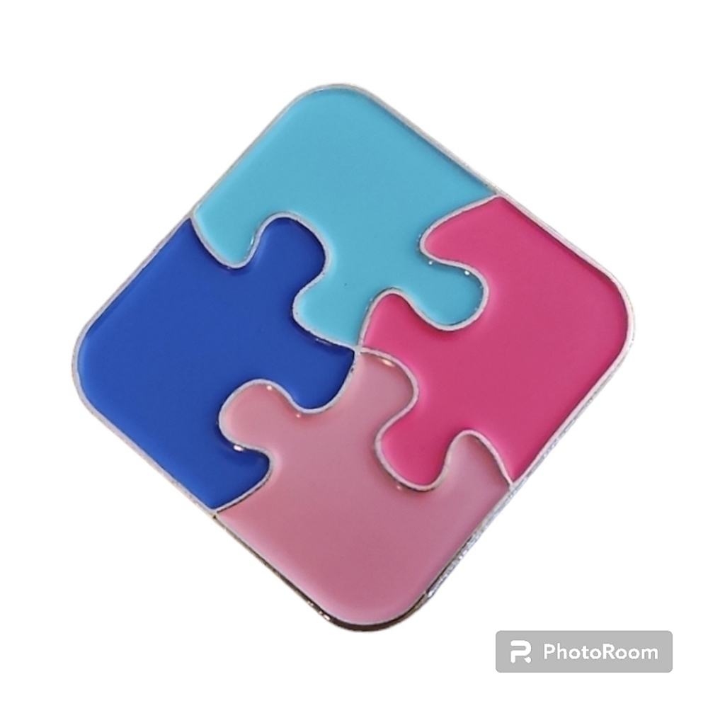 5/$25 Pastel Autism Awareness Puzzle Lapel Hat Pin